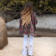 Handmade Cotton Velvet Kimono: Boho Chic Jacket, Plus Size - Mei - Image 3