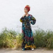 Plus Size Tie-Dye Caftan Dress – Boho Festival Fashion | Nadia