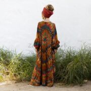 Plus Size Tie-dye Maxi Dress: Boho Festival Caftan - Nadia - Image 3