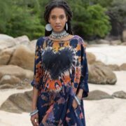 Handmade Tie-Dye Tunic Dress: Boho Cotton Scoop Neck - Sylvie - Image 4