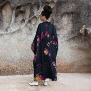 Handcrafted Tie-dye Patchwork Kimono Duster: Heritage-Inspired Cotton Plus Size - Veda - Image 3