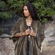 Jade Velvet Kimono: Plus Size Cotton Duster Coat - Harper Jade - Image 4