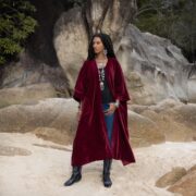 Velvet Kimono: Plus Size Cotton Velvet Duster, Heritage Charm - Harper Jade