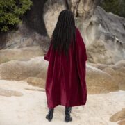 Velvet Kimono: Plus Size Cotton Velvet Duster, Heritage Charm - Harper Jade - Image 3