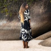 Handmade Tie-Dye Tunic Dress: Cotton Boho Chic with Pockets - Sylvie - Image 3