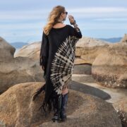 Arlo Tie-Dye Poncho Dress: Boho Cotton Cover-Up - Image 3