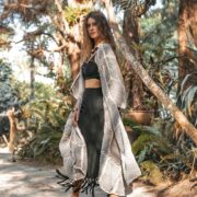Isa Handmade Crochet Embroidered Cotton Kimono Duster – Boho Resort Wear | ZinniaPearl - Image 7