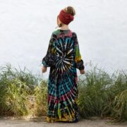 Plus Size Tie-Dye Caftan Dress – Boho Festival Fashion | Nadia - Image 3