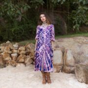Handmade Tie-Dye Tunic Dress: Boho Cotton Festival Wear - Sylvia