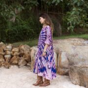 Handmade Tie-Dye Tunic Dress: Boho Cotton Festival Wear - Sylvia - Image 2