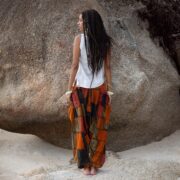 Handmade Cotton Patchwork Harem Pants: Boho Festival Clothing - Spiritu - Image 3