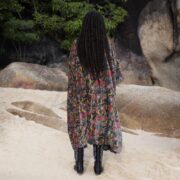 Jade Velvet Kimono: Plus Size Boho Cotton Duster - Harper Jade - Image 3