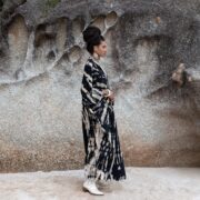 Hand-Dyed Tie Dye Kimono Robe: Plus Size Boho Festival Duster - Aurora - Image 2