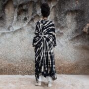 Hand-Dyed Tie Dye Kimono Robe: Plus Size Boho Festival Duster - Aurora - Image 3