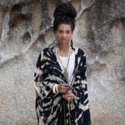 Hand-Dyed Tie Dye Kimono Robe: Plus Size Boho Festival Duster - Aurora - Image 4