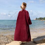 Handcrafted Plus Size Velvet Kimono Robe - Bohemian Mai Coat - Image 3