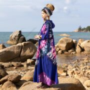 Plus Size Tie-Dye Hoodie Duster: Boho Festival Beach Wear - Dream - Image 2