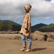 Plus Size Boho Quilted Kimono – Stonewashed Cotton Patchwork Jacket | Cordelia - Image 2