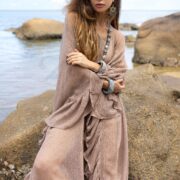 Sandy Rose Mesh Kaftan Dress - Boho Beach Cover Up | Sheer Cardi | Versatile Flowing Style | Bold & Flirtatious | Plus Inclusive -Ondine ZP - Image 5