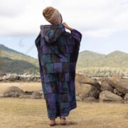 Plus Size Boho Kimono Jacket: Patchwork Cotton Hooded Duster - Veda - Image 3