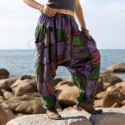 Handmade Cotton Patchwork Harem Pants: Spiritu Boho Festival Clothing - Image 4