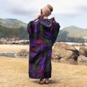 Plus Size Boho Kimono Duster: Veda Patchwork Stonewashed Cotton Hooded Coat - Image 3