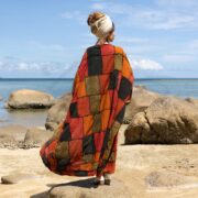 Plus Size Patchwork Kimono Duster: Boho Ethnic Cotton Jacket - Veda - Image 3