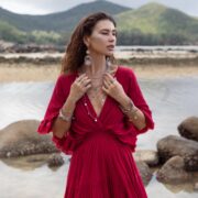 Plus Size Cotton Wedding Dress: Ruffled Sleeves, Flowy A-Line - Beata - Image 5