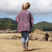 Vintage Plum Velvet Kimono: Plus Size Boho Cotton Jacket - Bali - Image 3