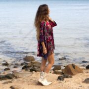 Plus Size Tie-Dye Babydoll Tunic: Hand-Dyed Boho Top - Ninive - Image 2