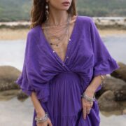 Radiant Amethyst Boho Bridal Gown | Plus Size Wedding Dress – Beata by ZinniaPearl - Image 5