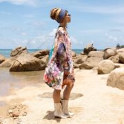 Plus Size Tie Dye Tunic Top: Bohemian Elysian Peace Festival Shirt - Ninive - Image 2