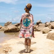 Plus Size Tie Dye Tunic Top: Bohemian Elysian Peace Festival Shirt - Ninive - Image 3