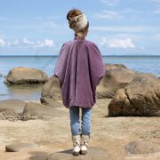 Plus Size Velvet Kimono: Lavender Cotton Boho Jacket - Mei - Image 3