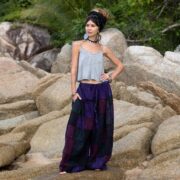 Boho Patchwork Cotton Pants: Handmade Festival Trousers - Chesa