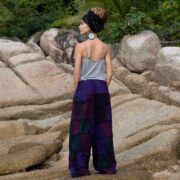 Boho Patchwork Cotton Pants: Handmade Festival Trousers - Chesa - Image 3