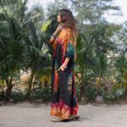 Plus Size Tie Dye Maxi Dress: Hand-Dyed Cotton Boho Caftan - Euphoria - Image 2