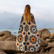 Plus Size Velvet Kimono Duster: Onyx Mandala Boho Robe - Harper Jade - Image 3