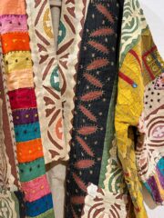 Hand-Embroidered Kimono Jacket: Reversible Boho Patchwork Sequin Cotton Wrap - Cordelia - Image 4