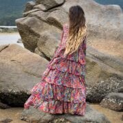 Bali Paisley Rhapsody Kimono: Silky Boho Ruffle Duster (S-4X) - Image 3