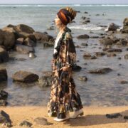 Hand-Dyed Tie-Dye Kimono: Plus Size Boho Ruffle Jacket - Callie - Image 2