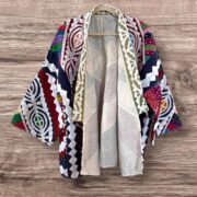 Handmade Patchwork Kimono Jacket: Embroidered Boho Bohemian Cover-Up - Willow - Image 2