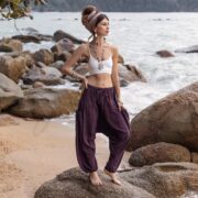 Handmade Cotton Kimono Duster: Mulberry Mist Boho Robe, Plus Size Loungewear - Willow - Image 5