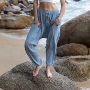Boho Harem Pants: Handmade Raw Cotton Unisex Festival Trousers - Spiritu - Image 4
