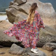 Bali Paisley Rhapsody Kimono: Silky Boho Ruffle Duster (S-4X) - Image 2