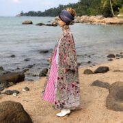 Meadowfire Velvet Kimono: Luxe Boho Cotton Robe, Plus Size Winter Coat - Mai - Image 2