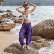 Handcrafted Cotton Kimono & Harem Pants Set - Plus Size Boho Duster - Willow - Image 5