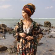 Hand-Dyed Tie-Dye Kimono: Plus Size Boho Ruffle Jacket - Callie - Image 4