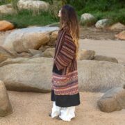 Handwoven Gheri Kimono Duster: Boho Patchwork Cotton Coat - Ottoman - Image 6