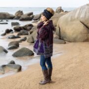 Handwoven Gheri Cotton Hooded Jacket: Boho Patchwork Kimono Coat - Sahara - Image 2